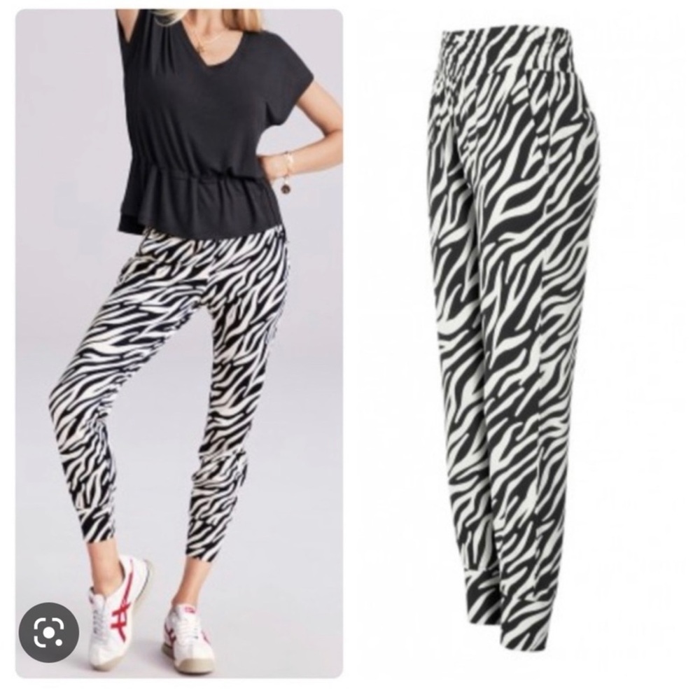 CAbi Black and White Zebra Print Leggings